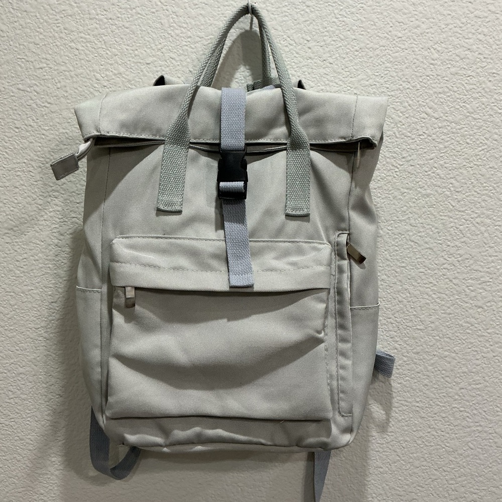 Light Green Nylon Double Handle Backpack
